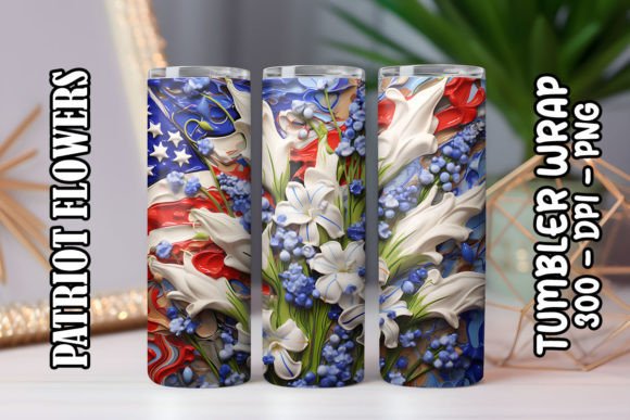 3D Bluebells Flower Tumbler 10: Elevating Sublimation Projects with Realistic Floral Depth