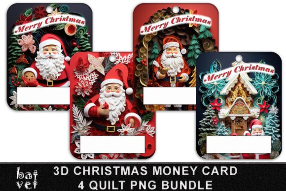 3D Christmas Quilt Money Card PNG Bundle: Integrating Digital Assets into Holiday Production Workflows