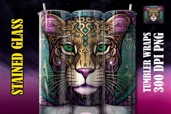 3D Cougar Mystical Tumbler 3: Digital Sublimation Design