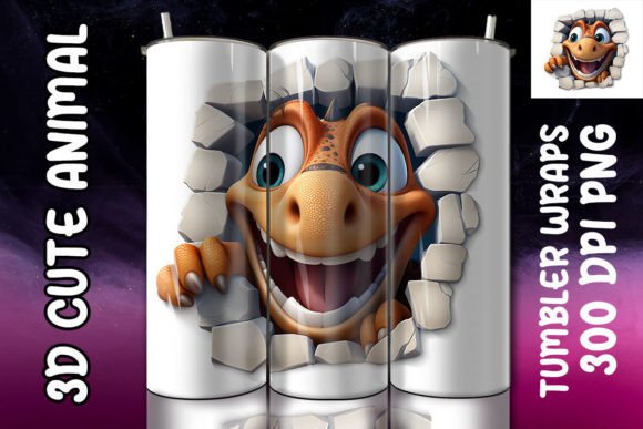 3D Cute Dinosaur Tumbler 6: Creative Sublimation Guide