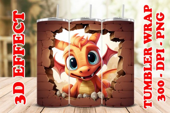 3D Cute Dragon Flower Tumbler 2 Design Guide