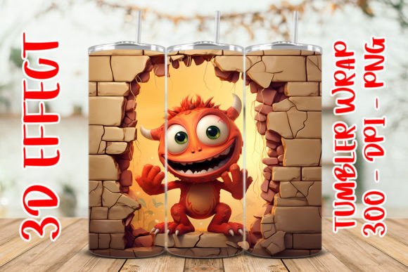 3D Cute Monster Flower Tumbler 11 Design Guide