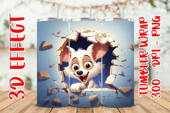 3D Dog Flower Tumbler 4: Creative Sublimation Design