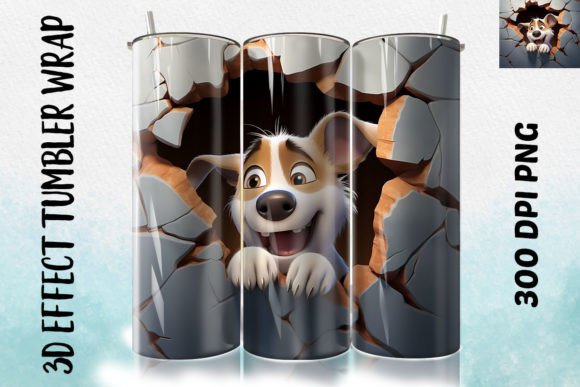 3D Dog Flower Tumbler 6 Design Guide