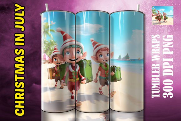 3D Elves Tumbler 6: Premium Sublimation Design