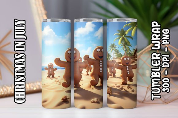 3D Gingerbread Men Tumbler 14: Elevating Holiday Drinkware with Digital Sublimation
