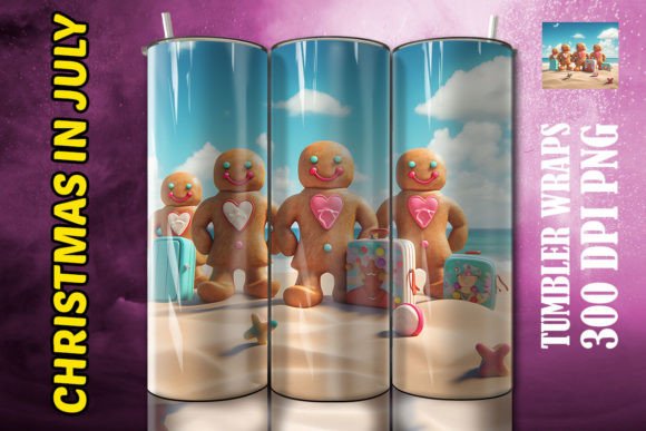 3D Gingerbread Men Tumbler 15: Creating Festive Drinkware with Digital Sublimation Designs