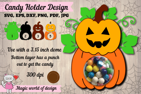 3D Halloween Pumpkin Candy Dome SVG Guide