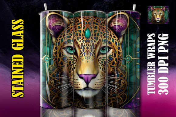 3D Leopard Mystical Tumbler 3: Digital Sublimation Design