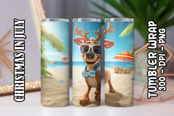 3D Nosed Reindeer Tumbler 17: Integrating Digital Assets into Sublimation Workflows