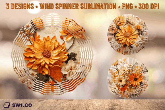 3D Paper Art Flower Wind Spinner PNG Guide