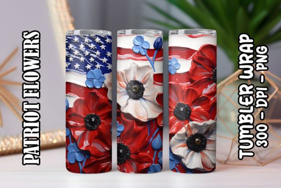 3D Red Anemones Flower Tumbler 1 Design Guide