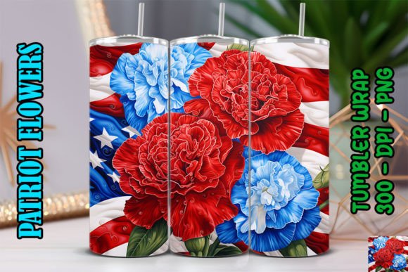 3D Red Carnations Flower Tumbler 7: A Guide to Digital Sublimation Design