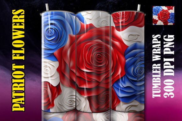 3D Red Roses Flower Tumbler 5: Elevating Sublimation Projects with Realistic Floral Designs