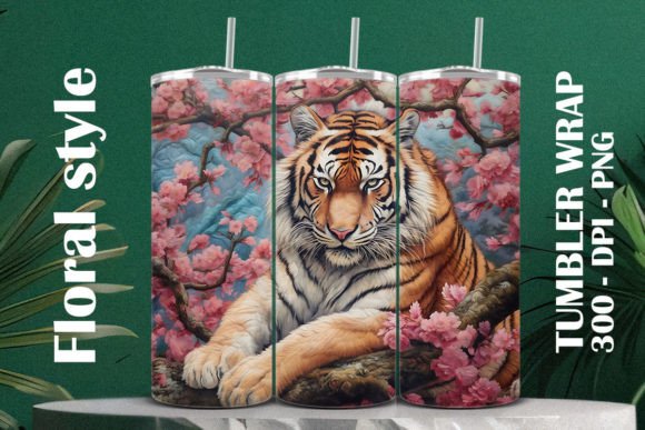 3D Tiger Tumbler Wrap 2: Elevating Sublimation Projects with High-Resolution Digital Design
