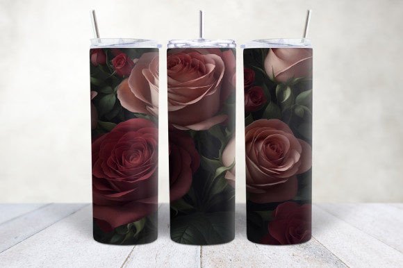 Elevating Custom Drinkware: The Strategic Value of the 3D Roses Floral Tumbler Wrap in Modern Sublimation
