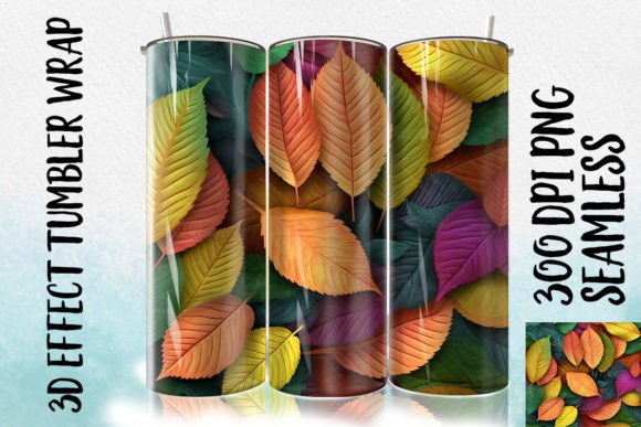 Elevating Sublimation Projects with the 3D Beech Leaf Tumbler Wrap 3 Digital Collection