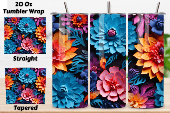 Enhance Your Brand with 3D Floral Tumbler Wraps