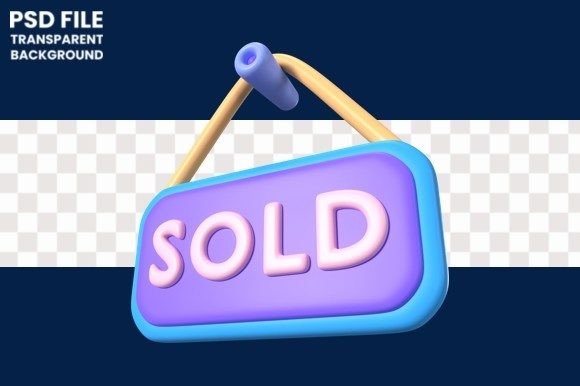 Sold 3D Illustration Icon: Integrating High-Fidelity Visuals into E-Commerce Workflows